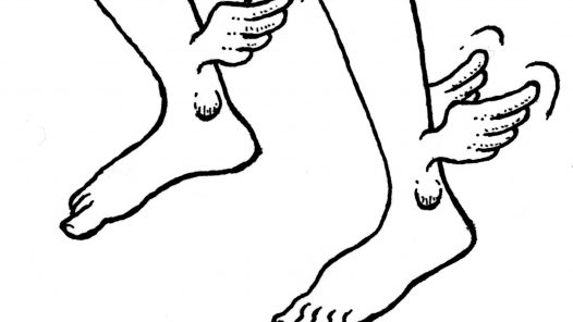 Cartoon image of wings on ankles